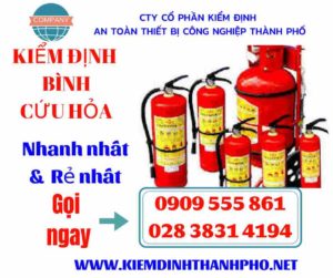 Hình ảnh kiểm định bình cứu hỏa