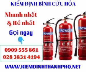 Hình ảnh kiểm định bình cứu hỏa