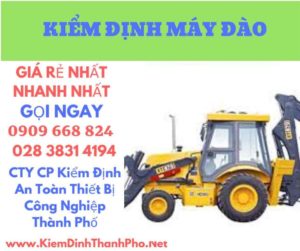 hình ảnh kiểm định máy đào