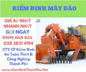 hình ảnh kiểm định máy đào