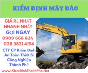 hình ảnh kiểm định máy đào