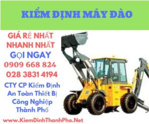 hình ảnh kiểm định máy đào