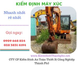 hình ảnh kiểm định máy xúc