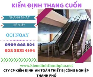 hình ảnh kiểm định thang cuốn