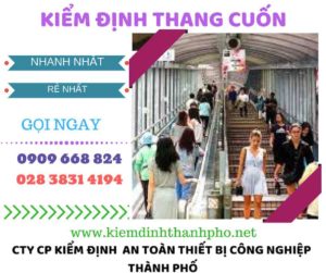 hình ảnh kiểm định thang cuốn