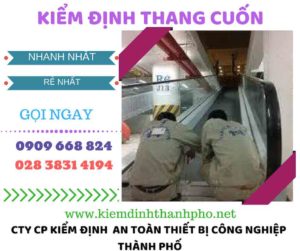 hình ảnh kiểm định thang cuốn