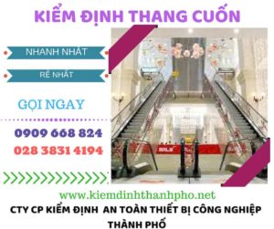 hình ảnh kiểm định thang cuốn