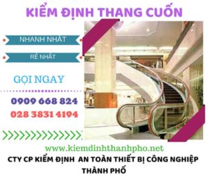 hình ảnh kiểm định thang cuốn