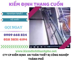 hình ảnh kiểm định thang cuốn