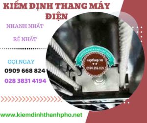 Hình ảnh kiểm định thang máy điện