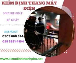 Hình ảnh kiểm định thang máy điện