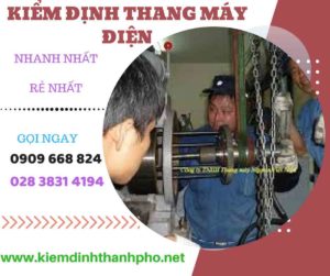 Hình ảnh kiểm định thang máy điện