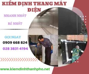 Hình ảnh kiểm định thang máy điện