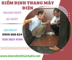 Hình ảnh kiểm định thang máy điện