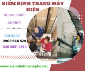 Hình ảnh kiểm định thang máy điện