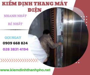 Hình ảnh kiểm định thang máy điện