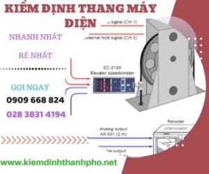 Hình ảnh kiểm định thang máy điện