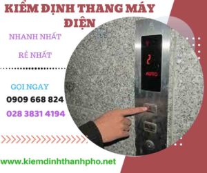 Hình ảnh kiểm định thang máy điện