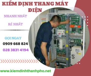 Hình ảnh kiểm định thang máy điện