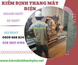 Hình ảnh kiểm định thang máy điện