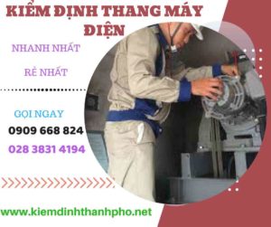 Hình ảnh kiểm định thang máy điện