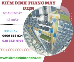 Hình ảnh kiểm định thang máy điện