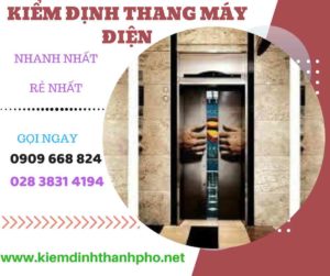 Hình ảnh kiểm định thang máy điện