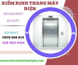 Hình ảnh kiểm định thang máy điện