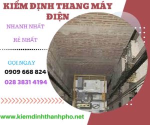 Hình ảnh kiểm định thang máy điện