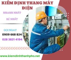 Hình ảnh kiểm định thang máy điện