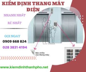 Hình ảnh kiểm định thang máy điện