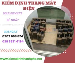 Hình ảnh kiểm định thang máy điện