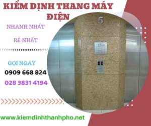 Hình ảnh kiểm định thang máy điện