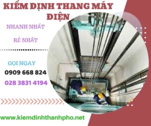 Hình ảnh kiểm định thang máy điện