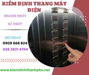 Hình ảnh kiểm định thang máy điện