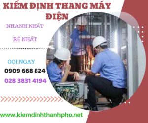 Hình ảnh kiểm định thang máy điện