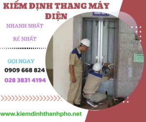 Hình ảnh kiểm định thang máy điện