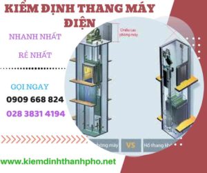 Hình ảnh kiểm định thang máy điện