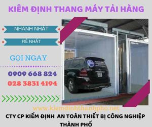 Hình ảnh kiểm định thang máy tải hàng