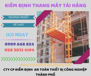 Hình ảnh kiểm định thang máy tải hàng