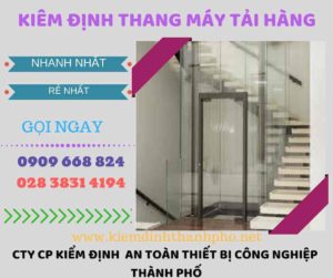 Hình ảnh kiểm định thang máy tải hàng