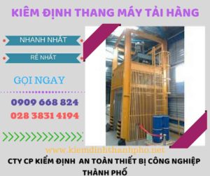 Hình ảnh kiểm định thang máy tải hàng