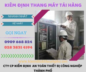 Hình ảnh kiểm định thang máy tải hàng