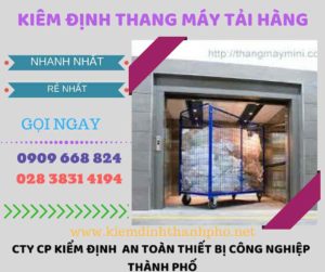 Hình ảnh kiểm định thang máy tải hàng