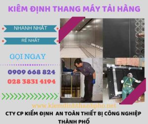 Hình ảnh kiểm định thang máy tải hàng