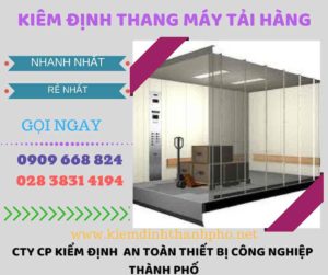 Hình ảnh kiểm định thang máy tải hàng