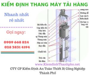 Hình ảnh kiểm định thang máy tải hàng