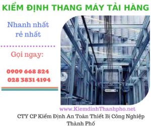 Hình ảnh kiểm định thang máy tải hàng