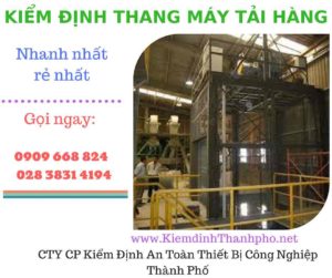 Hình ảnh kiểm định thang máy tải hàng