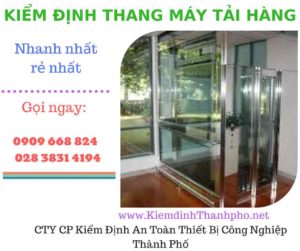 Hình ảnh kiểm định thang máy tải hàng